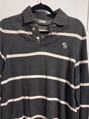 Vintage Y2K Abercrombie Fitch Mens Medium Moose Button Henley Shirt